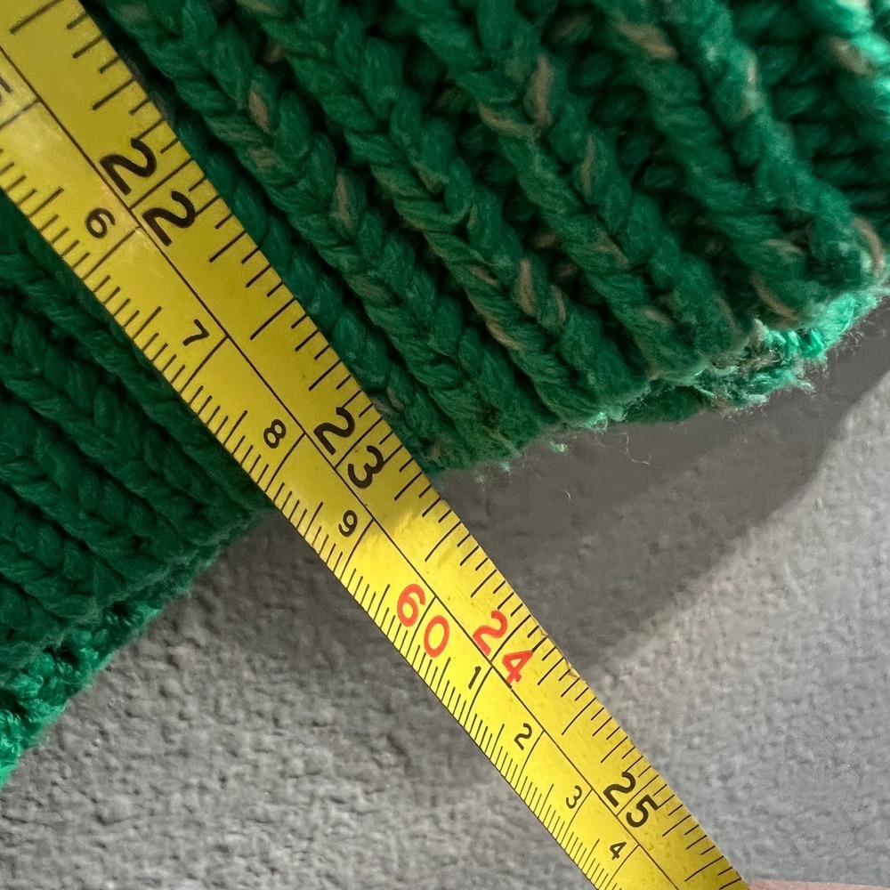 Cable‎ Knit Chunky Oversized Sweater Green Cream Accent Acrylic Noisy May - Picture 3 of 13
